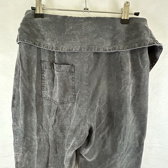 YFB Pants Buttery Soft Wrap Tie Front Black Gray Womens Sz M retro 90s Y2K Baggy - Picture 4 of 8